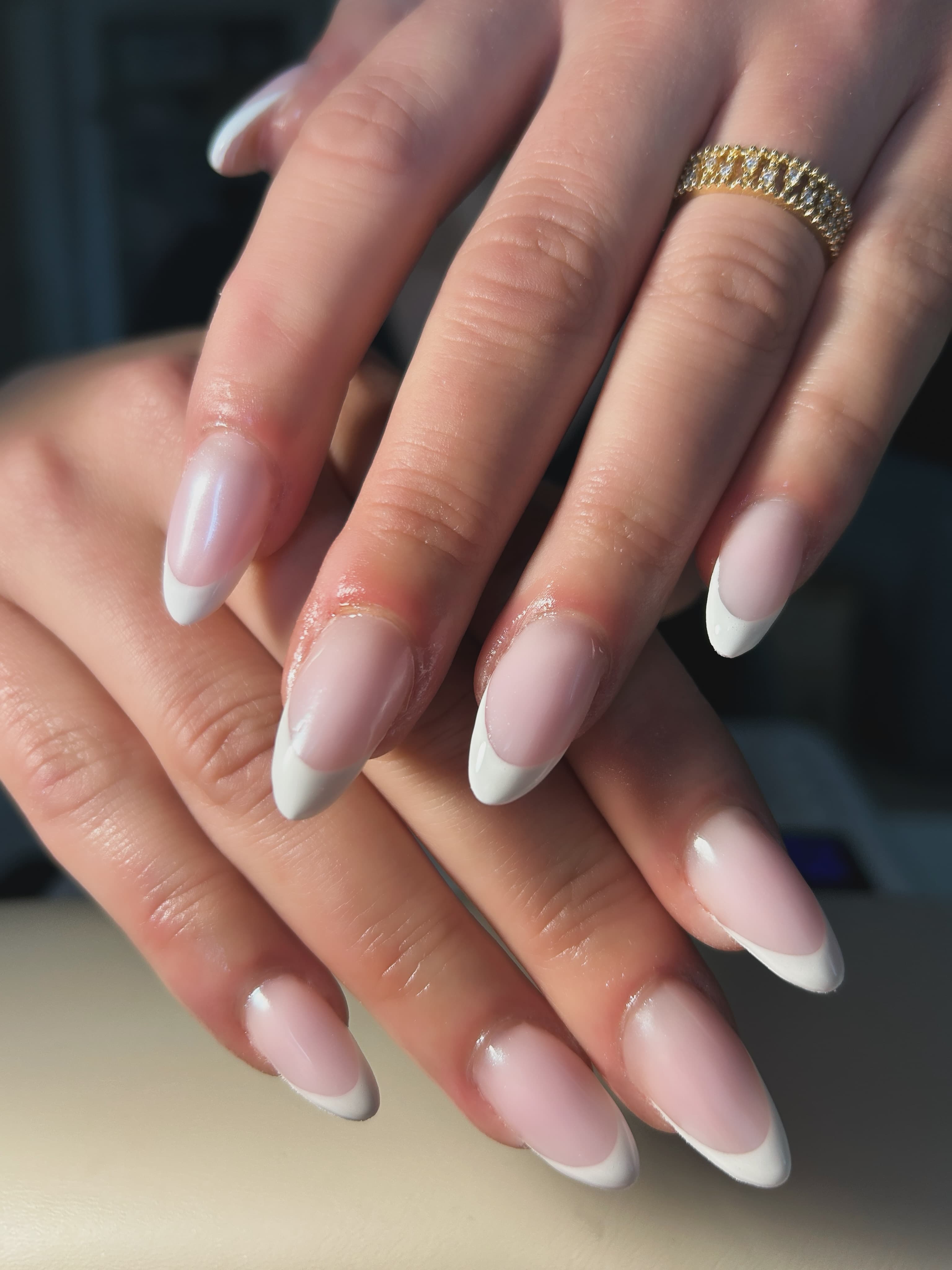 GiGi Nails Vantaa — elegant french tips with a soft almond shape